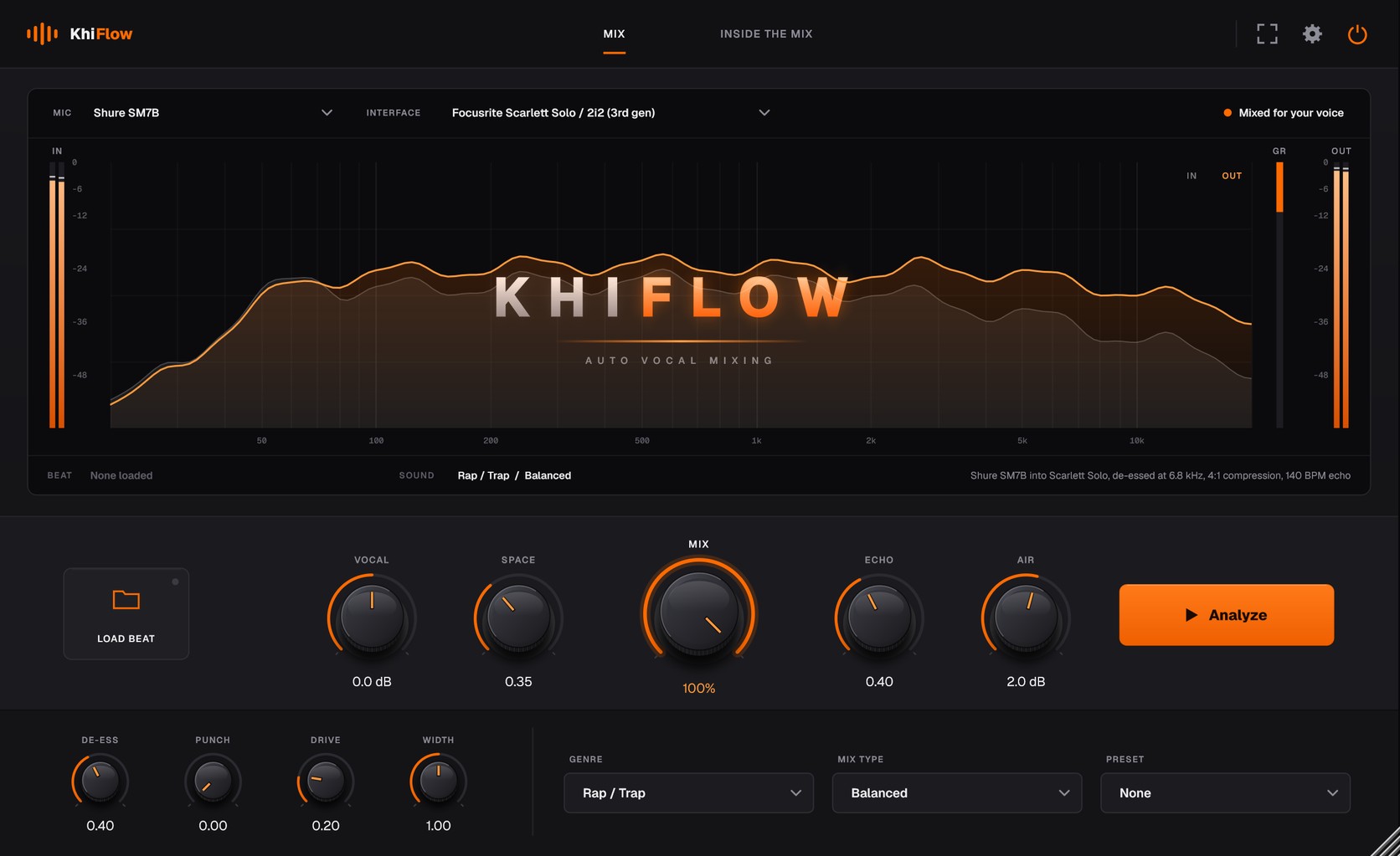 Ableton Live vocal chain with stock devices